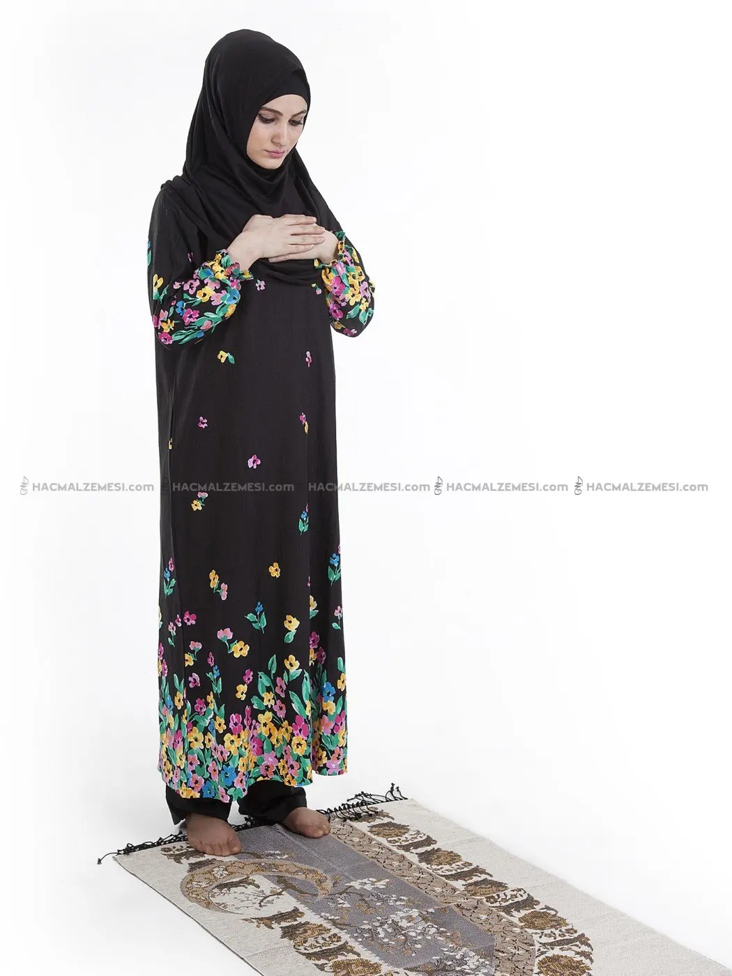 Turkey Muslim Prayer 5 Color Garment Dress Women Hijab Long Abaya Islamic Clothes Full Cover Traditional Ramadan Reis 02