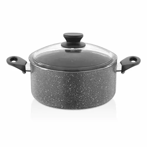 

Gray Color 24 CM Deep Cookware Anti-Scratch Non-Stick Safe