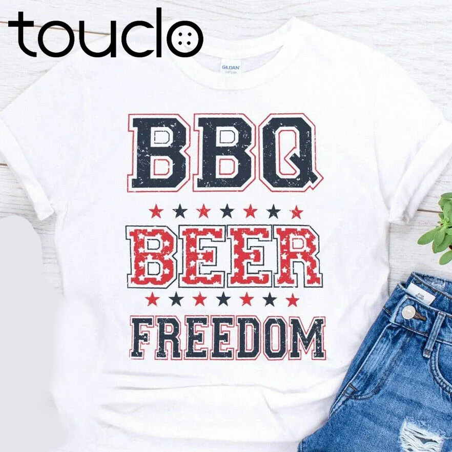 Man In BBQ BEER FREEDOM T-Shirt Disrupts Nevada Presser Rants About Joe Biden