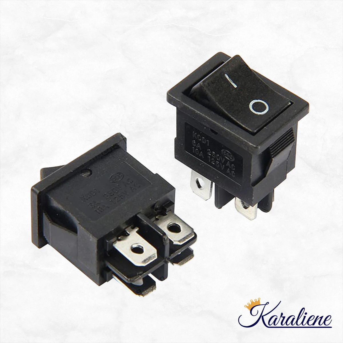 2pcs KCD1-104 ON-OFF Rocker Switch 4 Pins 15*21mm 6A 250VAC/10A 125VAC