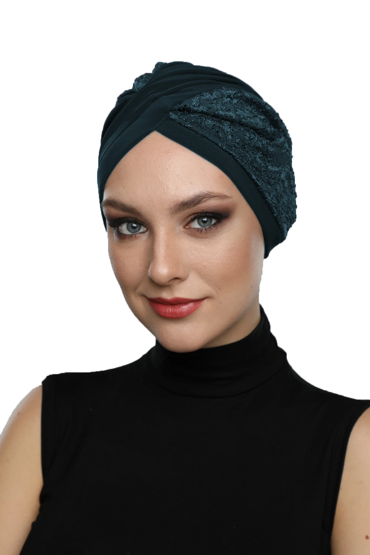 Turbante de encaje cruzado para mujer, listo para usar Hijab, bufanda para el capó, gorro contra el cáncer, producto especial, Bandana, chal musulmán, novedad de 2024