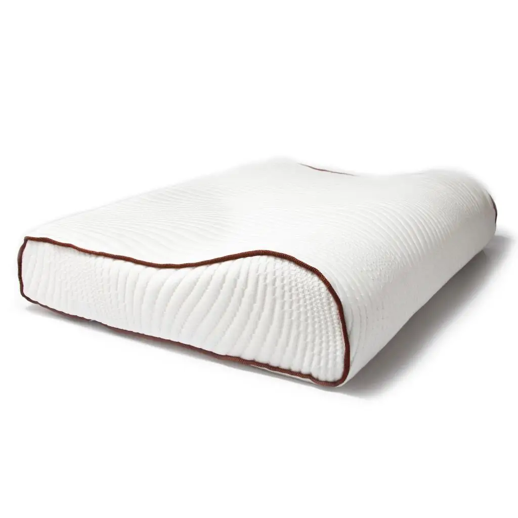 Rahatsan Stripe Coffee Neck Padded Orthopedic Visco Pillow