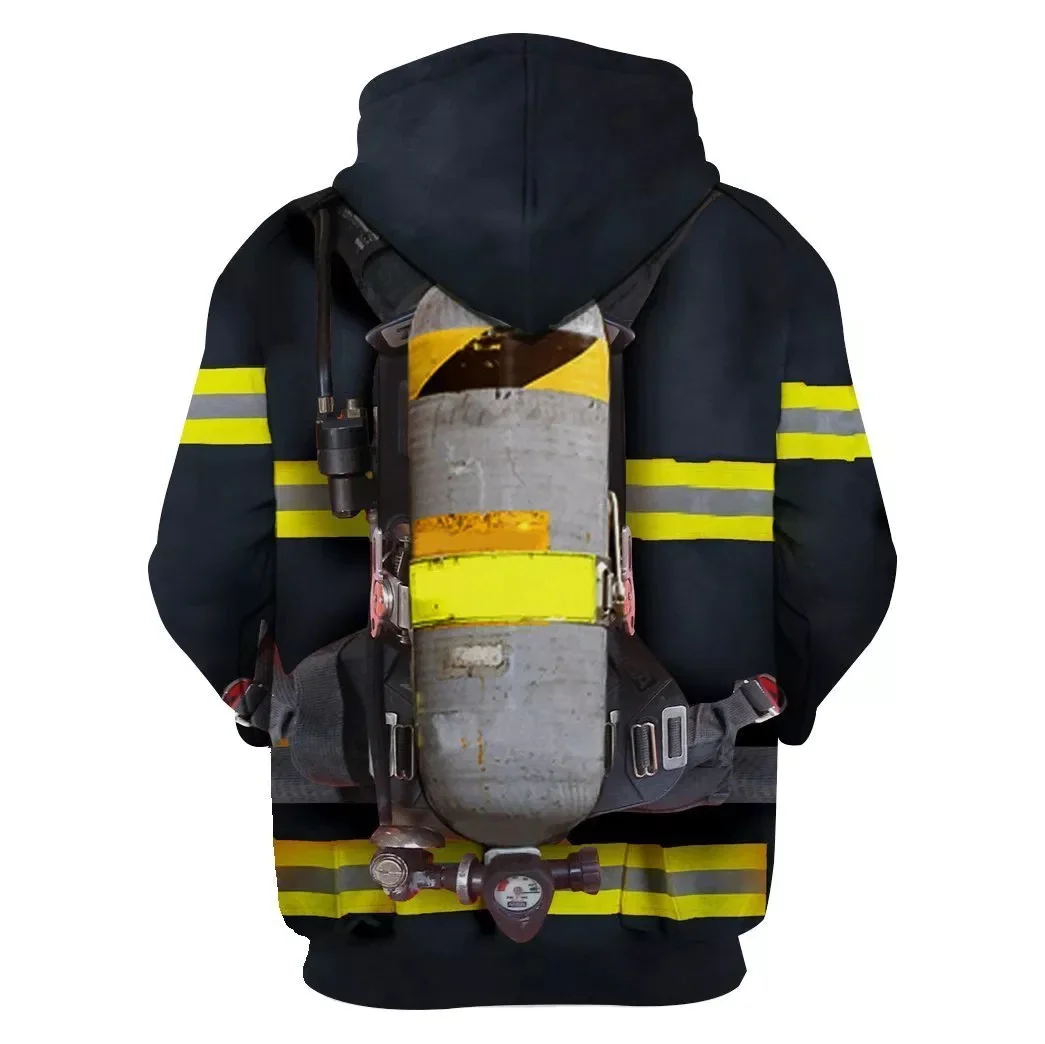 Hipster Cosplay Firefighter 3D Printed Firefighting Jacket Men/women Fashion Pullovers Hoodies Boys Streetwear Clothes Big Size