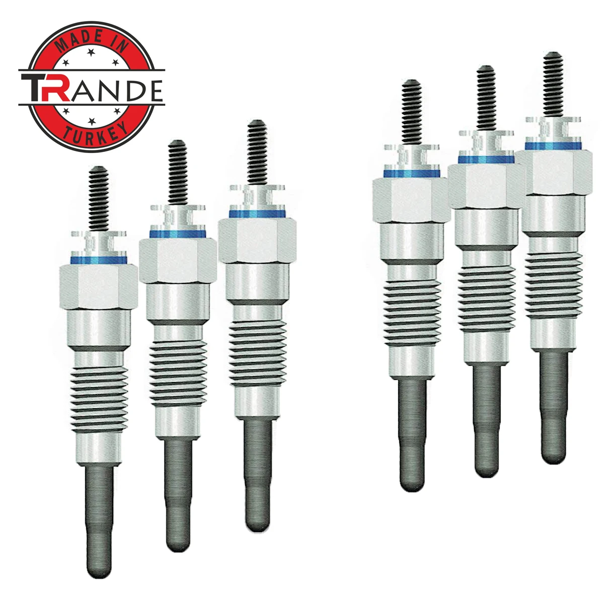 Trande Diesel Engine Heater Glow Plug 6 Pcs 11V For  1106534W00 Made In Turkey Trande Store Guarantee