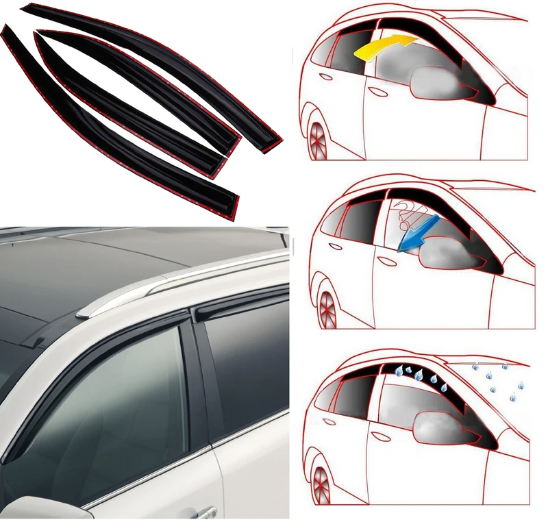 For Renault Clio 4 Rain Wind Deflector 2012-2019 Car Sunshade Curtains for car Windshıeld Sunshades Auto Accessory Universal Mud