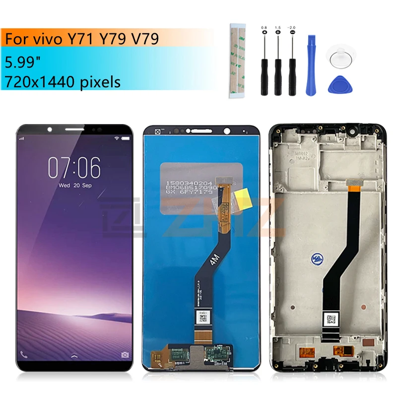 

For Vivo Y79 LCD Display Rouch Screen LCD Digitizer Assembly With Frame Lcd Panel V79 V7+ Screen Replacement Repair Parts 5.99"