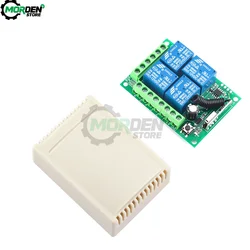 DC12V 315MHz 433MHz Wireless Remote Control 10Amp 2200W 4CH Relay Receiver Module RF Switch for Gate Garage Opener