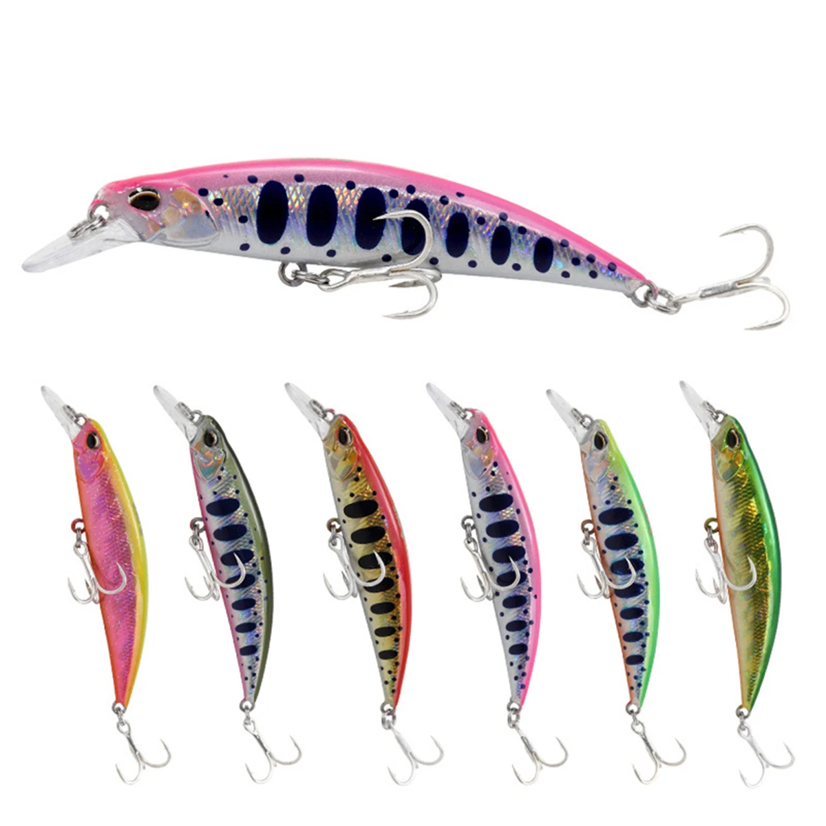 8cm 12g Fishing Lure Minnow Wobbler RYUKI 80S Sinking Trolling Swimbait Jerkbait Artificial Bait Culter Alburnus Bass Bait