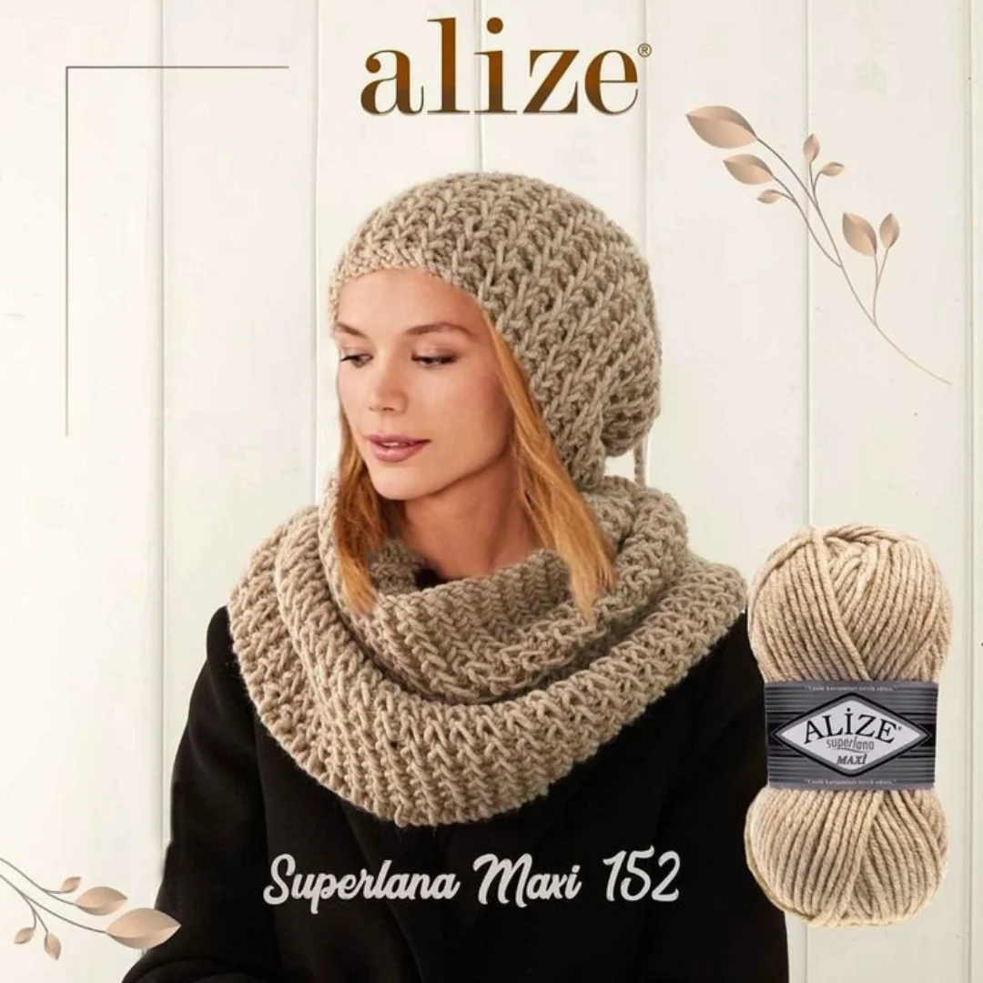 Alize Superlana Maxi 100g Soft Warm Yarn Hand Knitting Crochet Thread DIY Baby Knitwear Scarf Blanket Sweater Cardigan Beanies