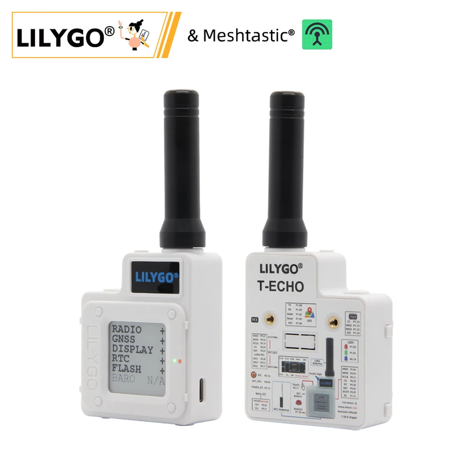 LILYGO® TTGO Meshtastic T-Echo LoRa SX1262 Wireless Module 433/868