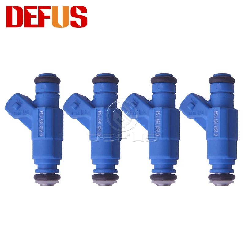 

DEFUS 4pcs Tested 0280157154 Fuel Injector Nozzle For Fi at Palio 1.4 2013 Petrol Injection Bico 55258432