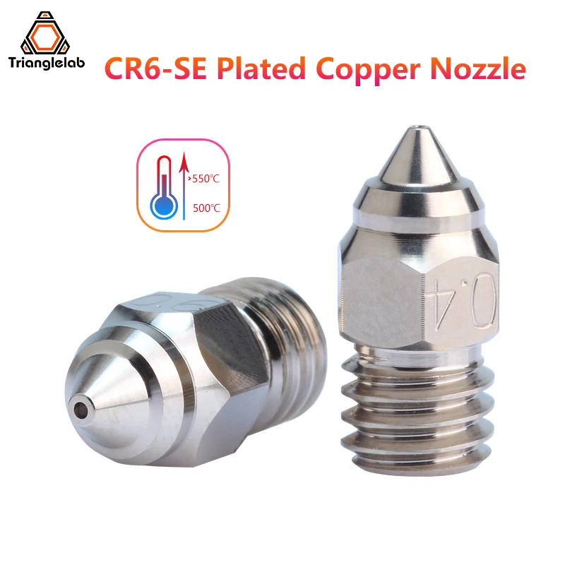 Trianglelab CR-6 SE Plated Copper Nozzle high temperature M6 thread for CR-6 SE Ender 3 Ender 5 CR10 HOTEND 3D Printer