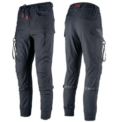 SFK Motorcycle Pants Summer Breathable CE Protection Armor Spandex Polyester Black Army Green Men Motorcycle Gear Accessory
