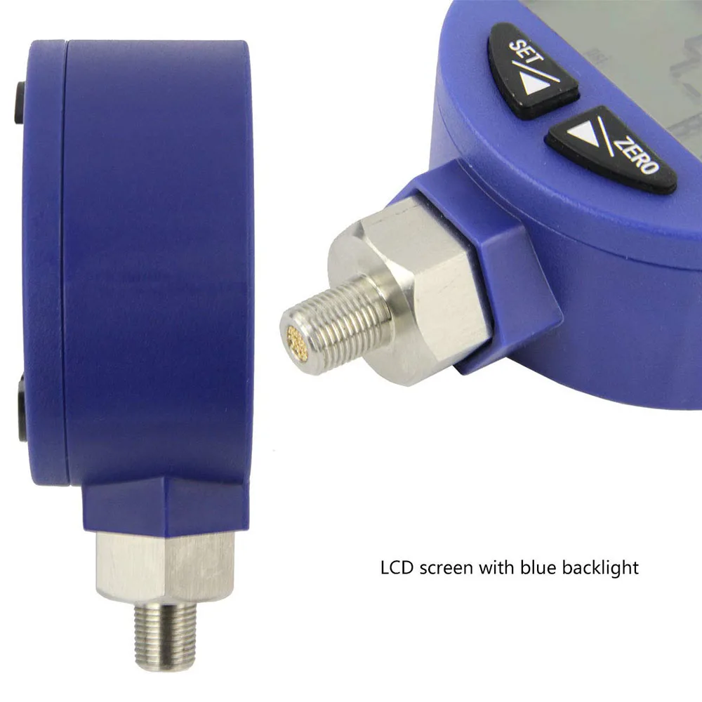 Elitech PG-30Pro ดิจิตอลเครื่องวัดความดันเครื่องทำความเย็น HVAC สำหรับ87 + สารทำความเย็นพร้อม Backlight -14.5-500 PSI 1/8 ''NPT