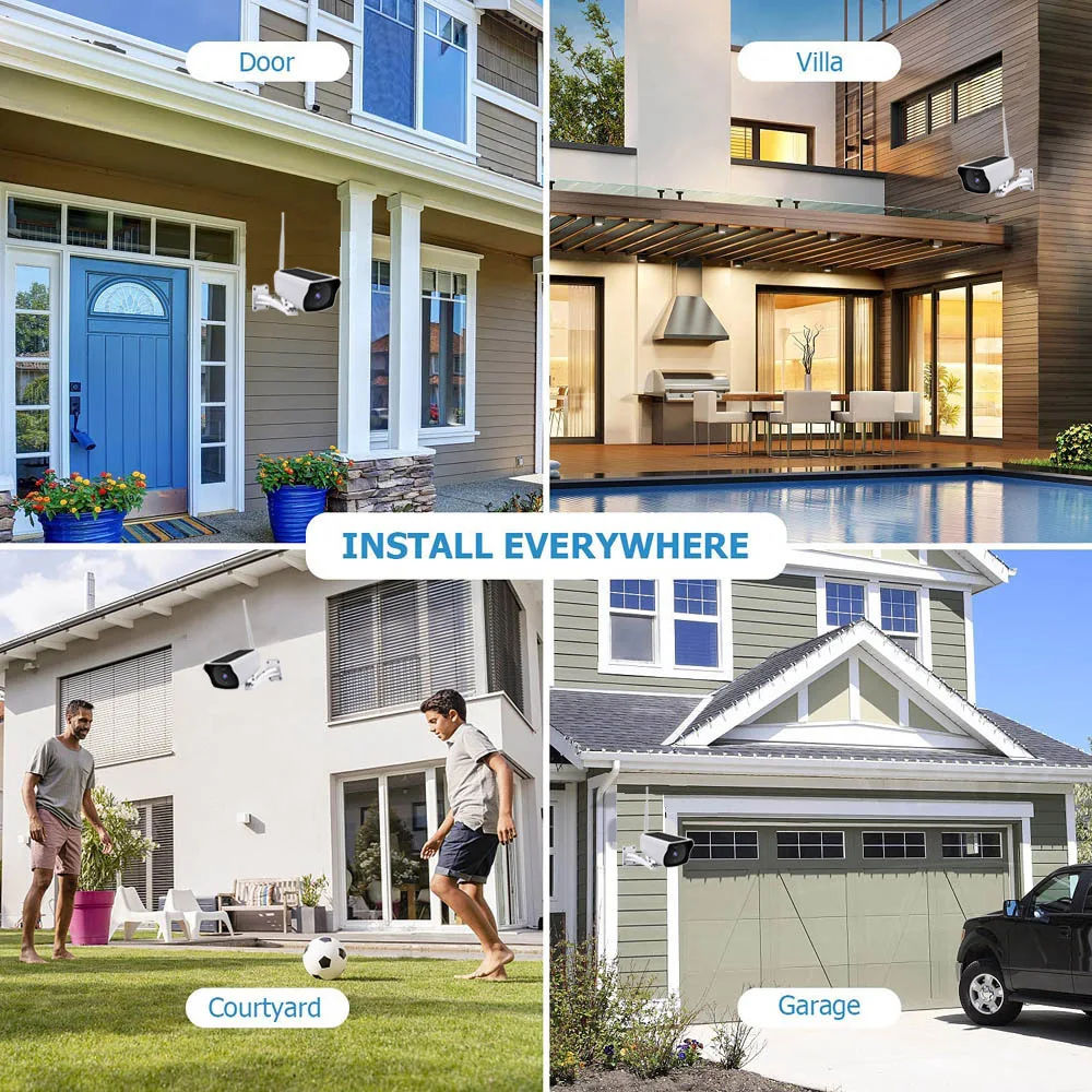 3MP Wireless Solar Powered WiFi Camera Outdoor Security Protection Surveillance Kamera CCTV Smart Home Solar Panel Battery Cam