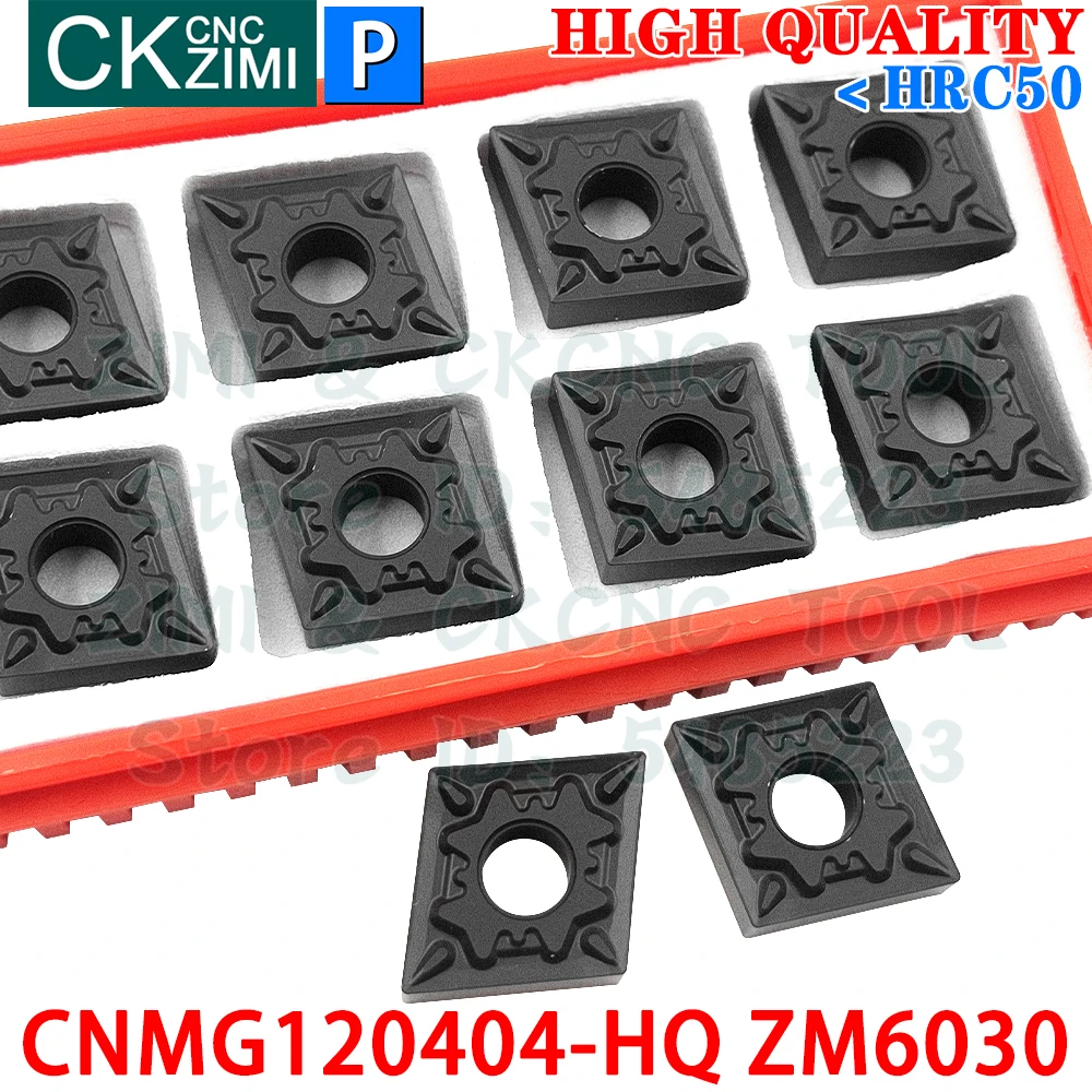 CNMG120404-HQ ZM6030 CNMG 120404 HQ ZM6030 Insertos de Metal Duro Ferramentas de Inserto de Torneamento Externo Máquina CNC Negativa Torno de Metal Ferramentas de Corte para Aço Inoxidável
