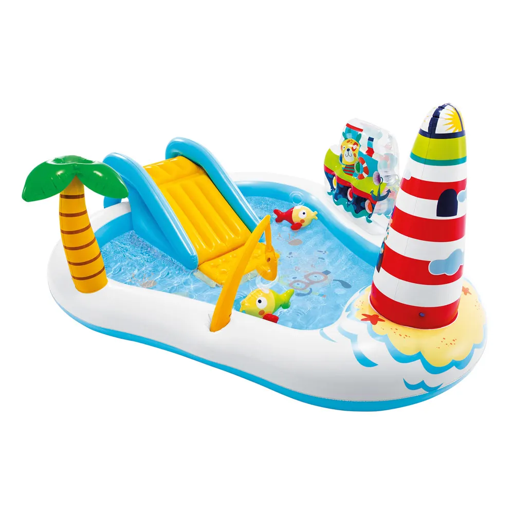 INTEX water games center fishing, children's pool, children's pool 2 years old, inflatable pool, beach toys, pool games, INTEX swimming pools, slide pools, kids pools