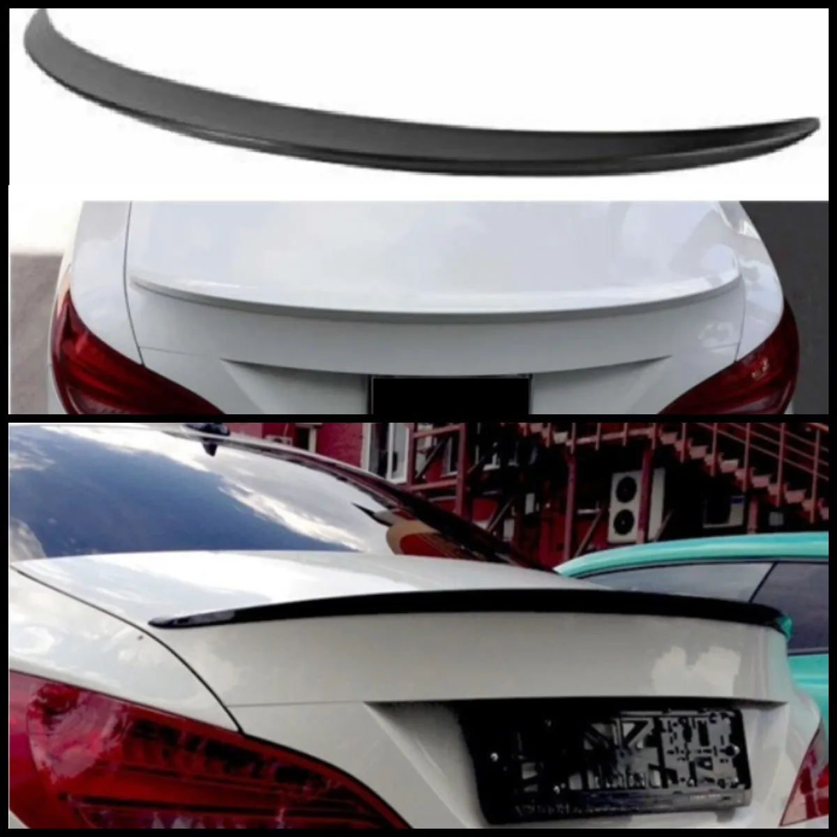 

For Mercedes Benz CLA W117 Spoiler Fiber Fiberglass Material Rear Trunk Spoiler Wing Trunk Lip Car Styling Fully Compatible