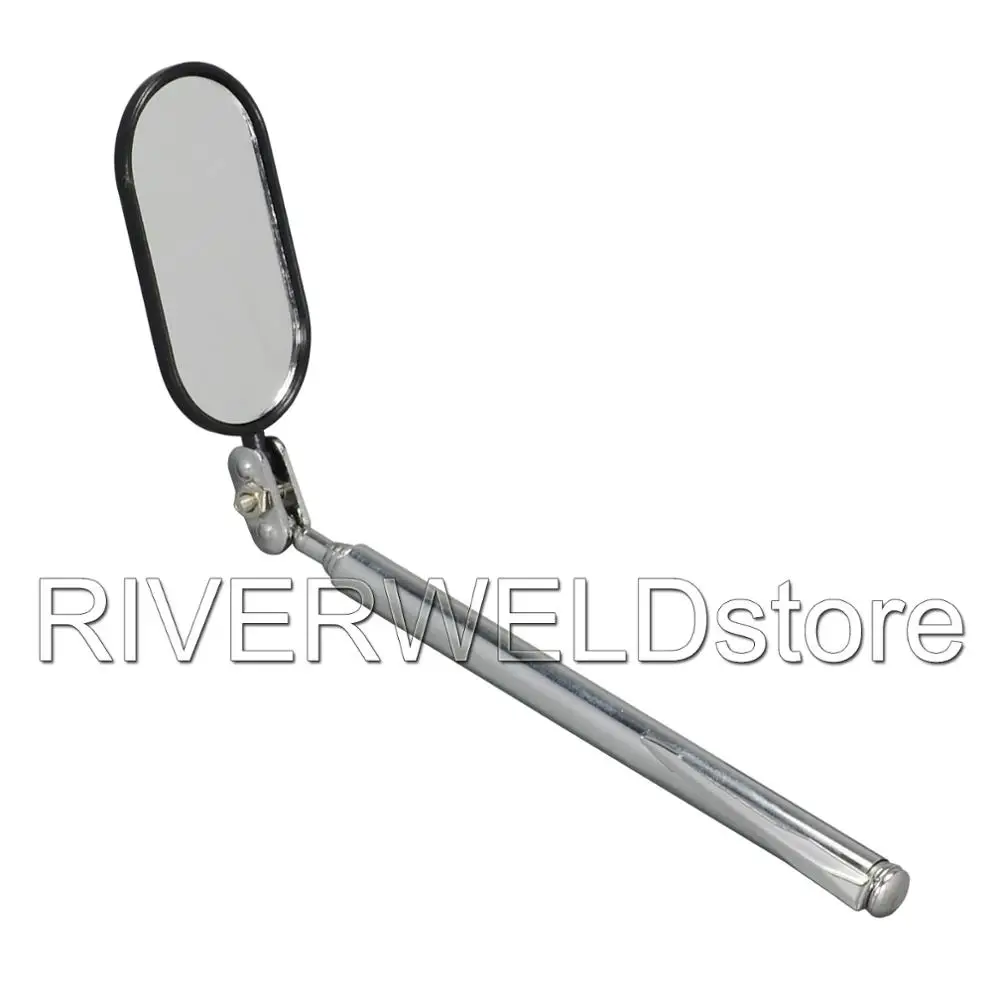 Adjustable Telescopic Inspection Mirror Swivel Arm Pocket Clip Tools