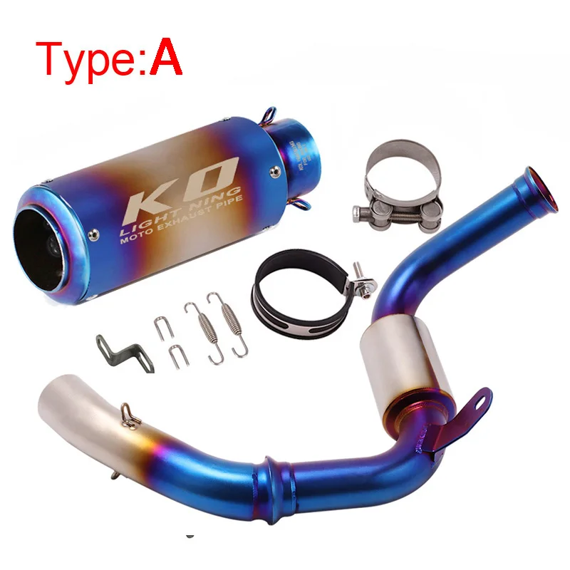 Motorcycle Exhaust System 51mm Mufflers Header Connect Link Pipe Modified For Duke 125 250 390 RC390 2017 2018 2019 2020