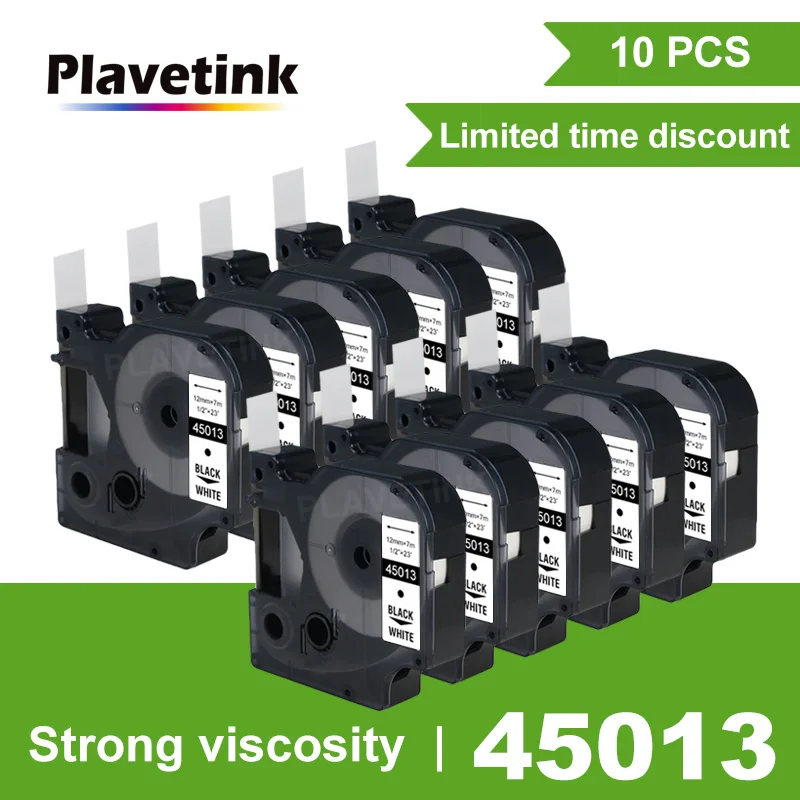 Plavetink 10 pcs Multicolor 45013 40910 45010 Compatible for Dymo D1 12mm Printer Ribbons Tape  Label Maker LM160 280 PNP