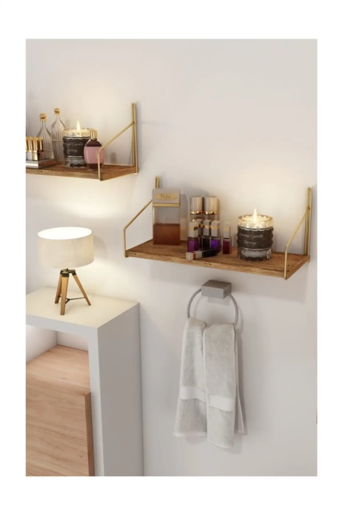 Kitchen Oversized, Children's Room Wall Shelf, Bathroom , Study Room , Bookcase Gold