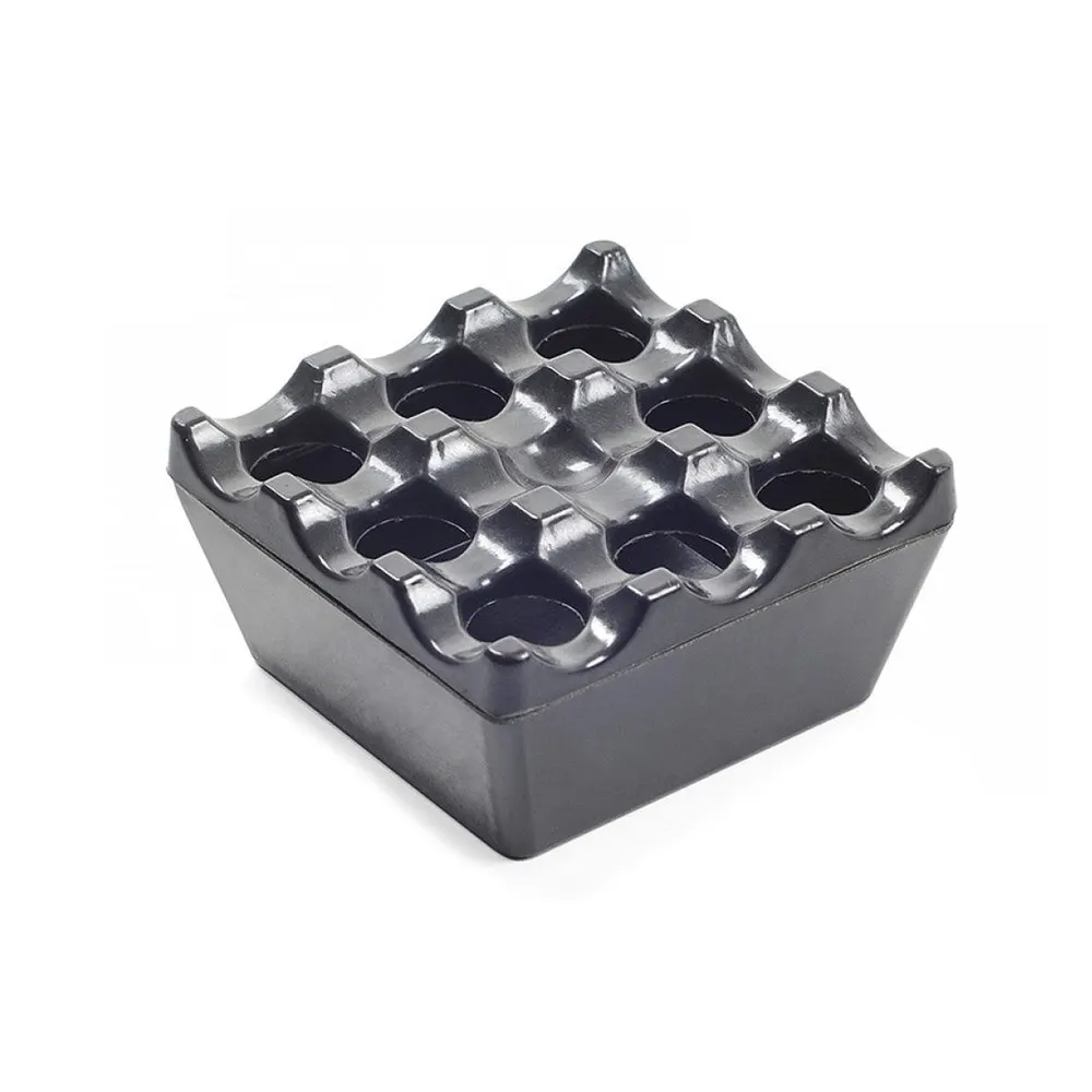 New Square Ashtray Outdoor Cigarette Stainless Steel Portable Anti-scalding Cigar Ash Tray Holder for Home Office Large Capacity