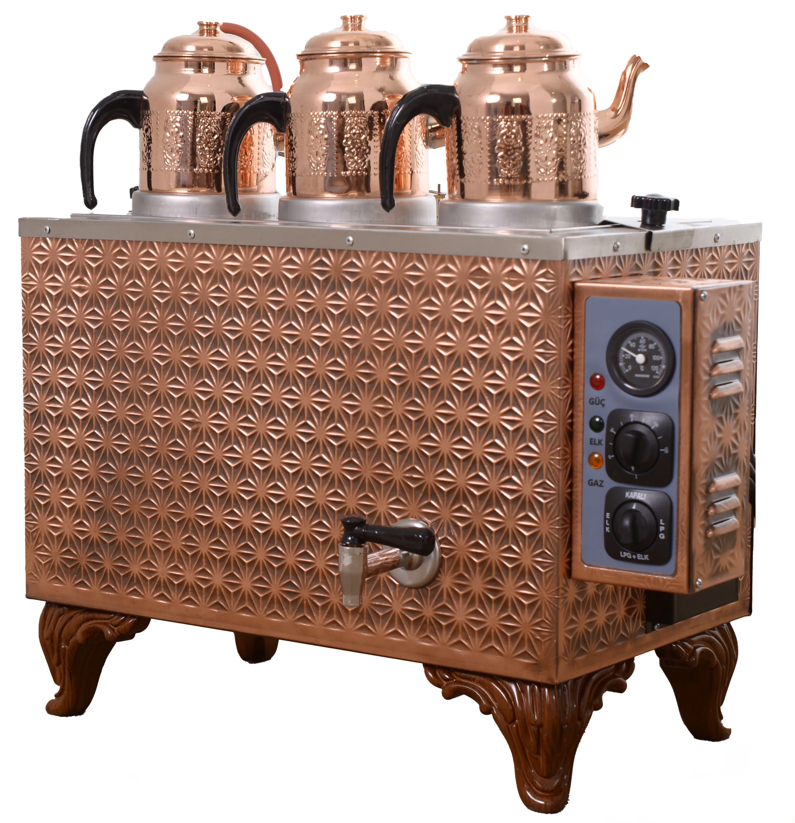 

KUTLU GRAND VIZIER 3 COPPER TEA MACHINE (ELECTRIC)