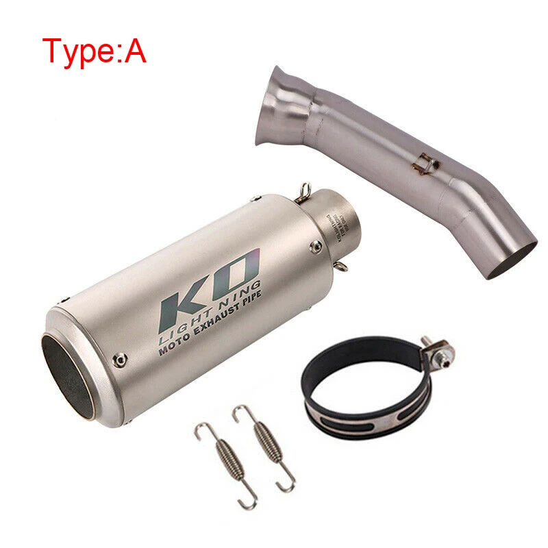 Exhaust System For Ducati Hypermotard 821 / Hyperstrada 821 2013-2018 Mid Connect Link Pipe Exhaust Muffler Tube Slip On 51mm