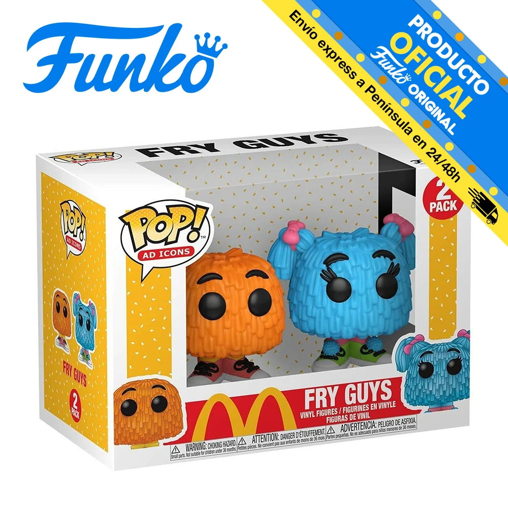 Funko Pop! McDonald's 2-Pack Fried Boys, 47761 Reference, original, Toys for Boys, Girls, Gifts, Collector, Figures, Dolls, Shop, with Box, New, Man, Woman, official license