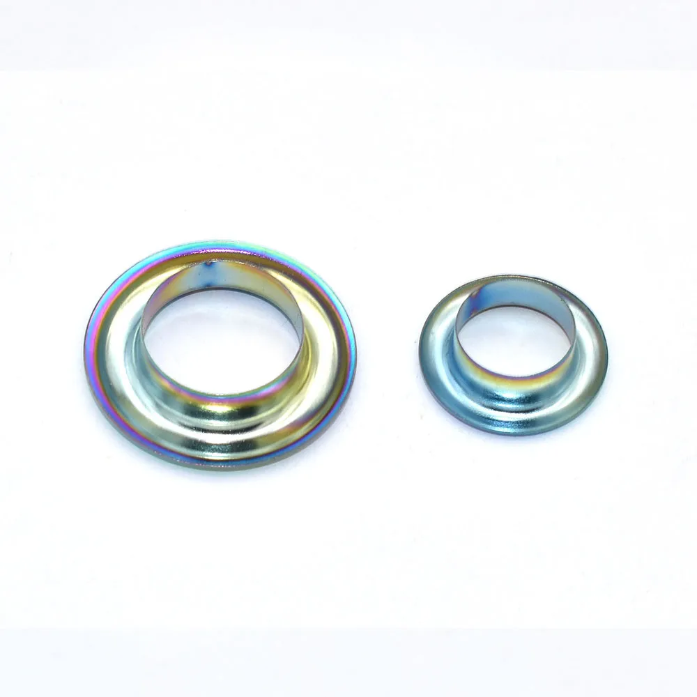 Rainbow Grommets Sewing Eyelets - 2 Size Metal Eyelets Round Inner Hole Grommets DIY Rivet Leathercraft Accessories