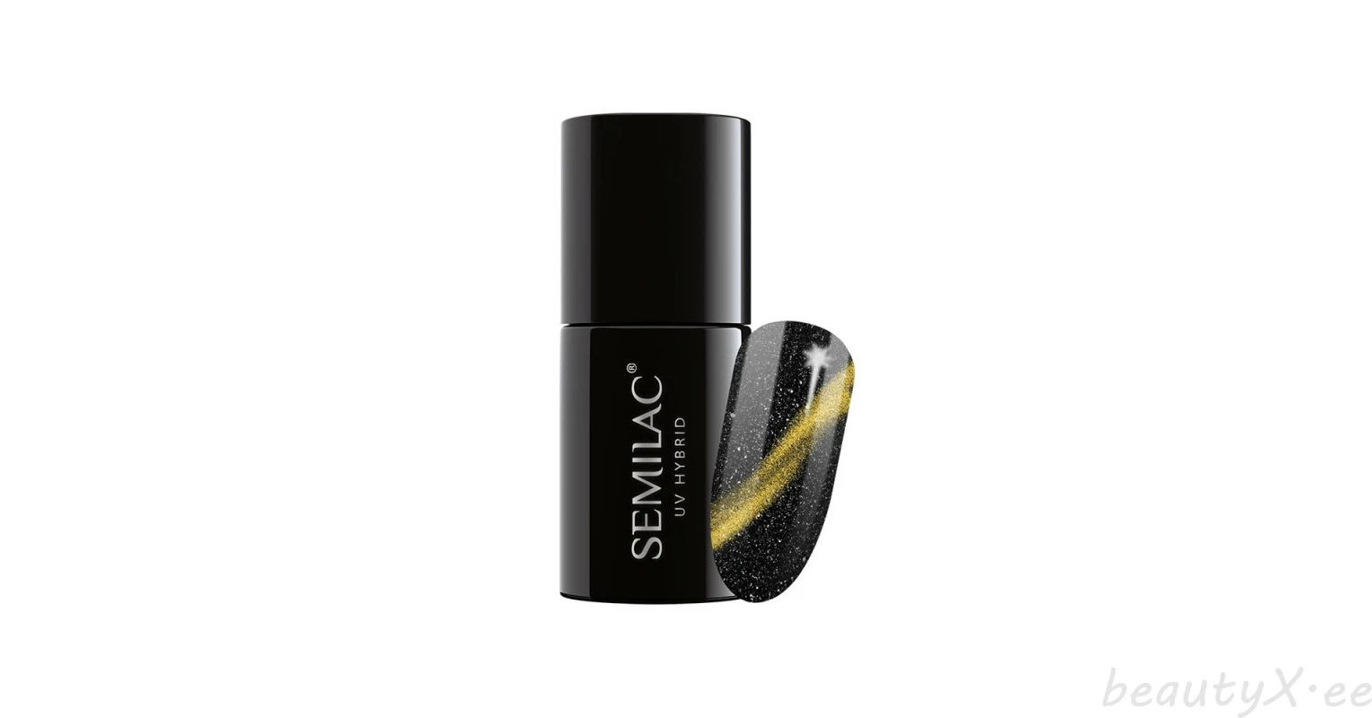 Semilac Magic Cat Eye Silver 312 semi-permanent coverage, UV hybrid nail polish texture Gel