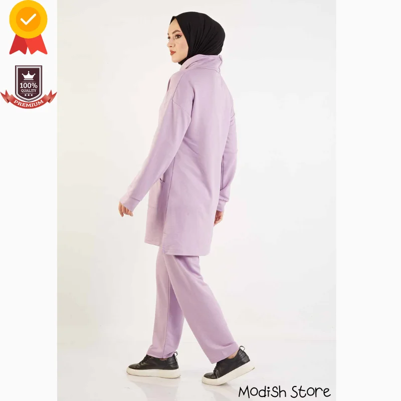 Track Suit Double Sports Muslim Sets 2021 Autumn Dubai Abaya Turkey European Clothing Arabic Turkish Dresses Muslim Fashion Eid