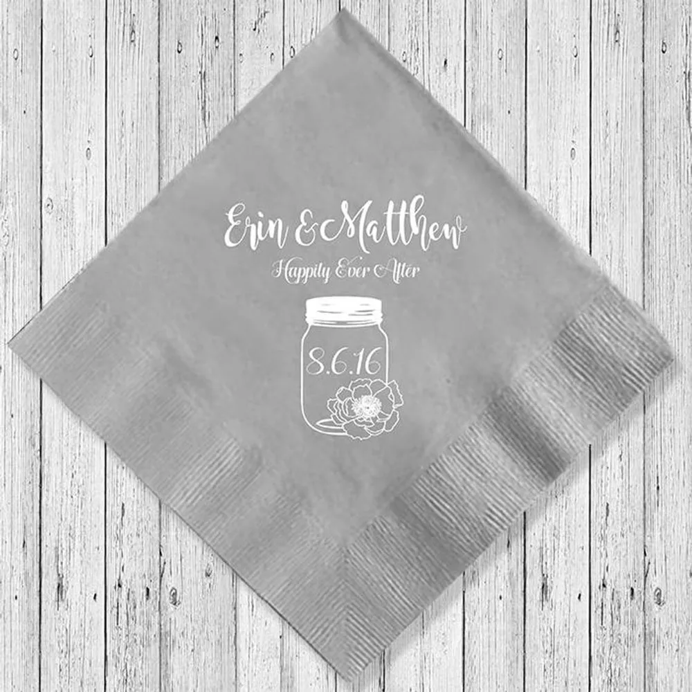 

Customized Wedding dinner napkins Love Servietten mit Namen Personalized birthday party Baby shower Bedruckte Servietten Napkins