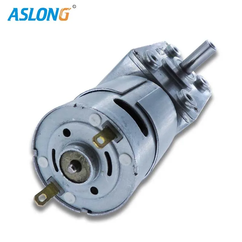 Aslong 4632 worm gearbox reducer with M6 screw shaft Micro electric 385dc motor12v reduction dc motor with metal reducer JGY-385