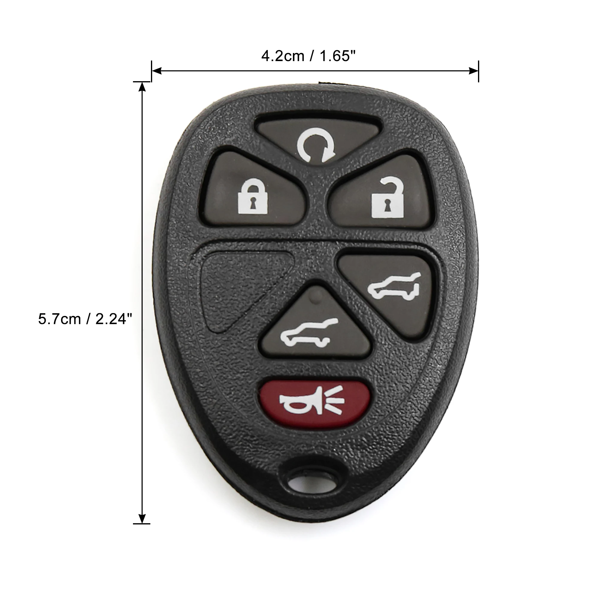 Uxcell Black 6 Buttons Key Fob Remote Control Case Shell Replacement OUC60270 For Cadillac Escalade 2007-2014 Chevrolet Suburban