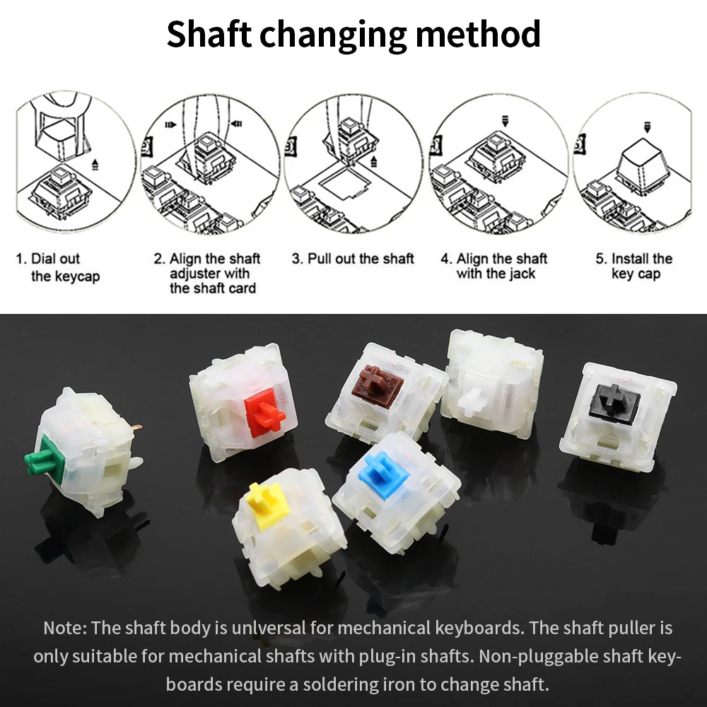 GATERON SMD Switch for Mechanical Keyboard RGB 5pin Linear Clicky Tactile Silent Game Mechanical Keyboard