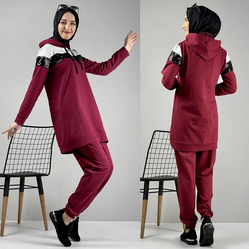 tracksuit set new season muslim fashion arabia Dubai fashion trends 100% Made in Turkey abayas hijab clothing muslim sets