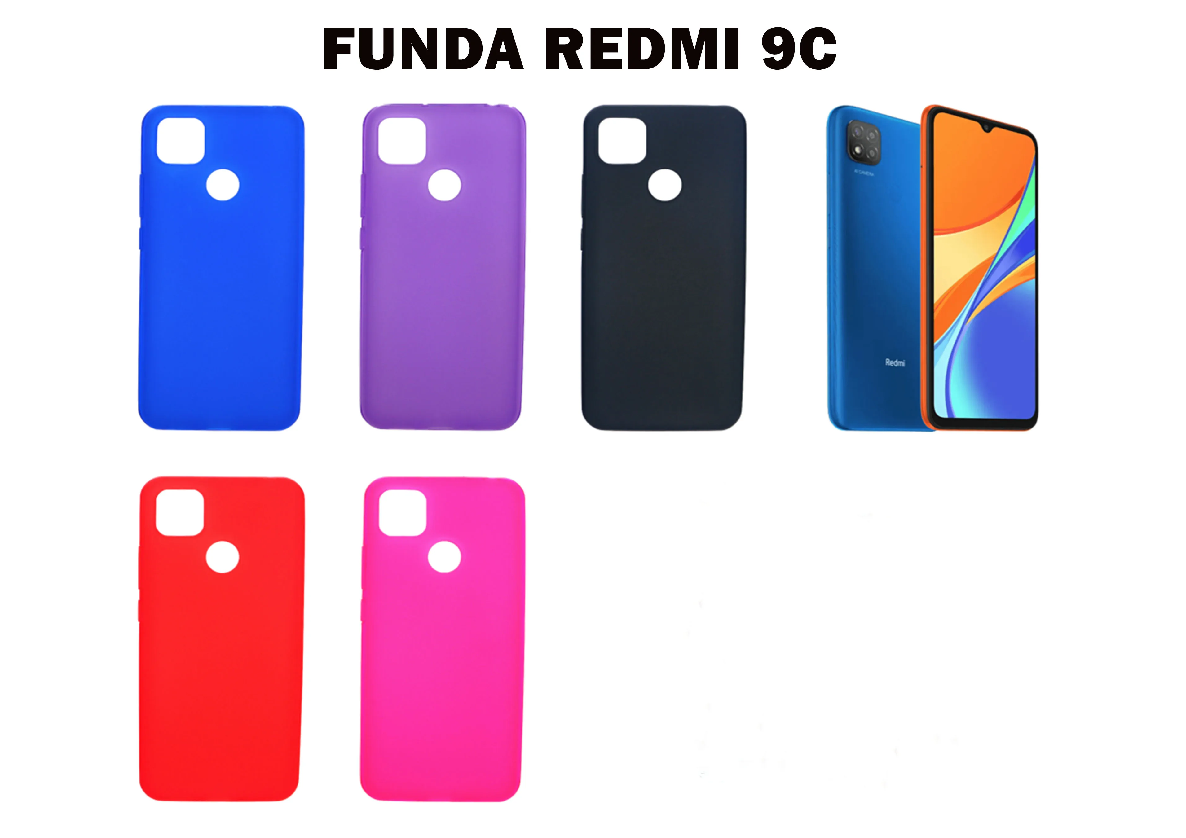 Icson Funda Compatible con xiaomi redmi 9c Carcasa Mate Suave es Silicona TPU