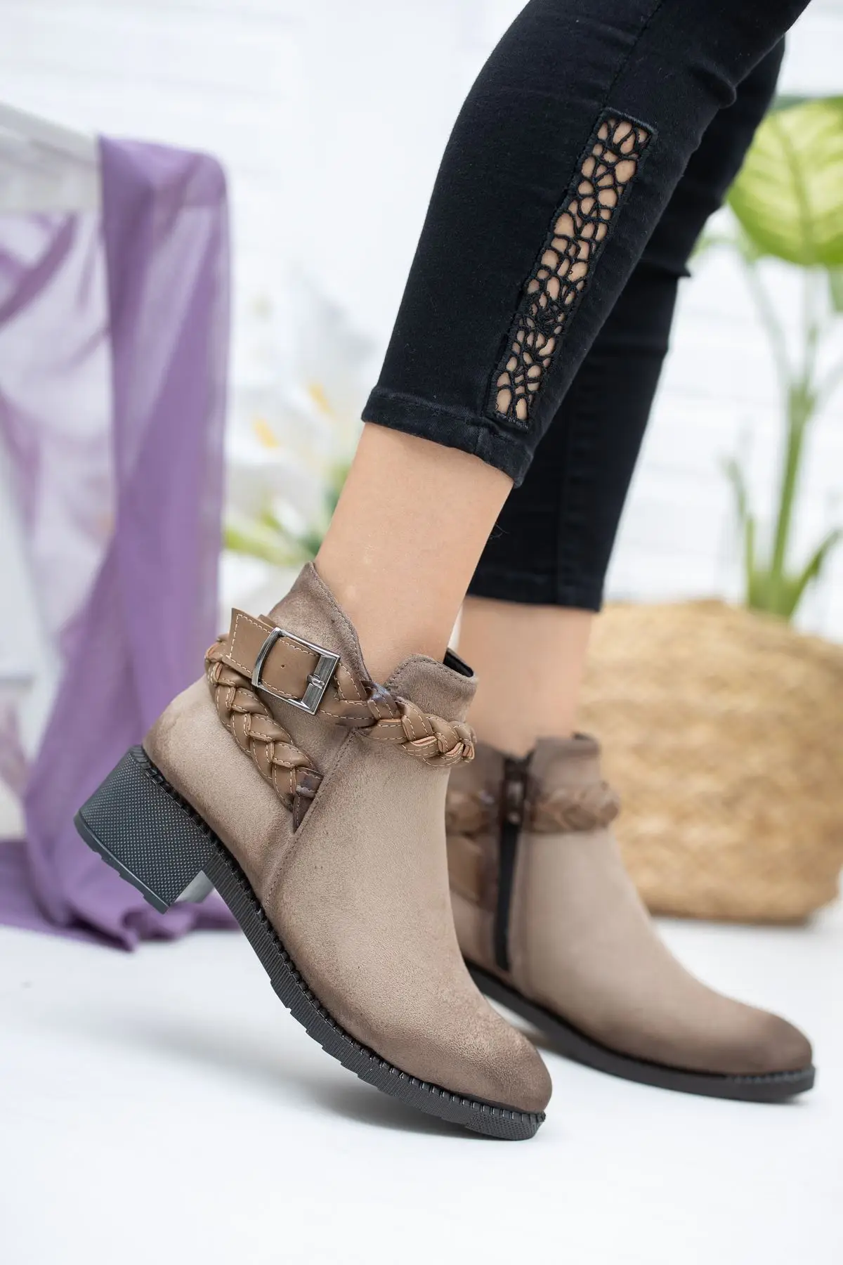 P9200 WOMEN BOOTS SUEDE WOMEN'S SHOES KNITTING KERMER ACCESSORIES DAILY VERSATILE FASHION BOOT QUALITY WOMEN'S SHOES