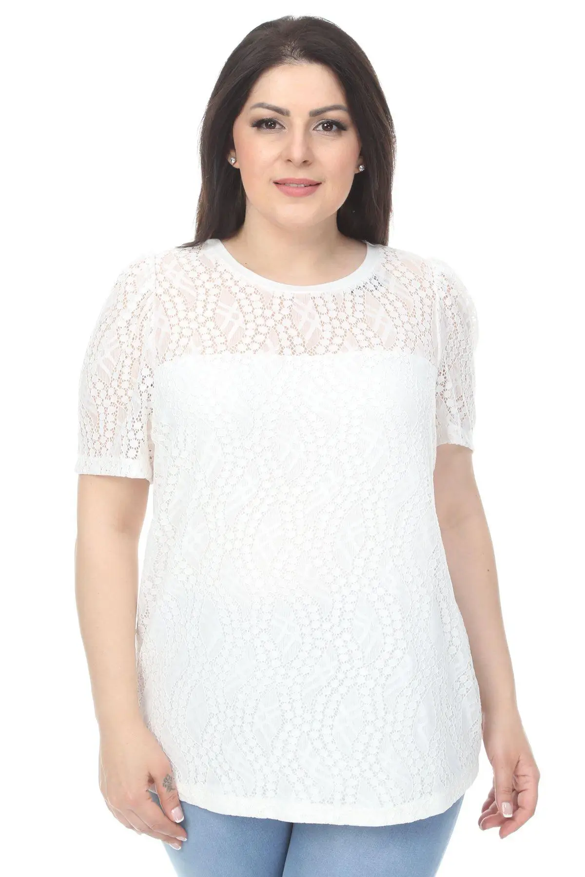 Hanezza Plus Size Lace Bluz