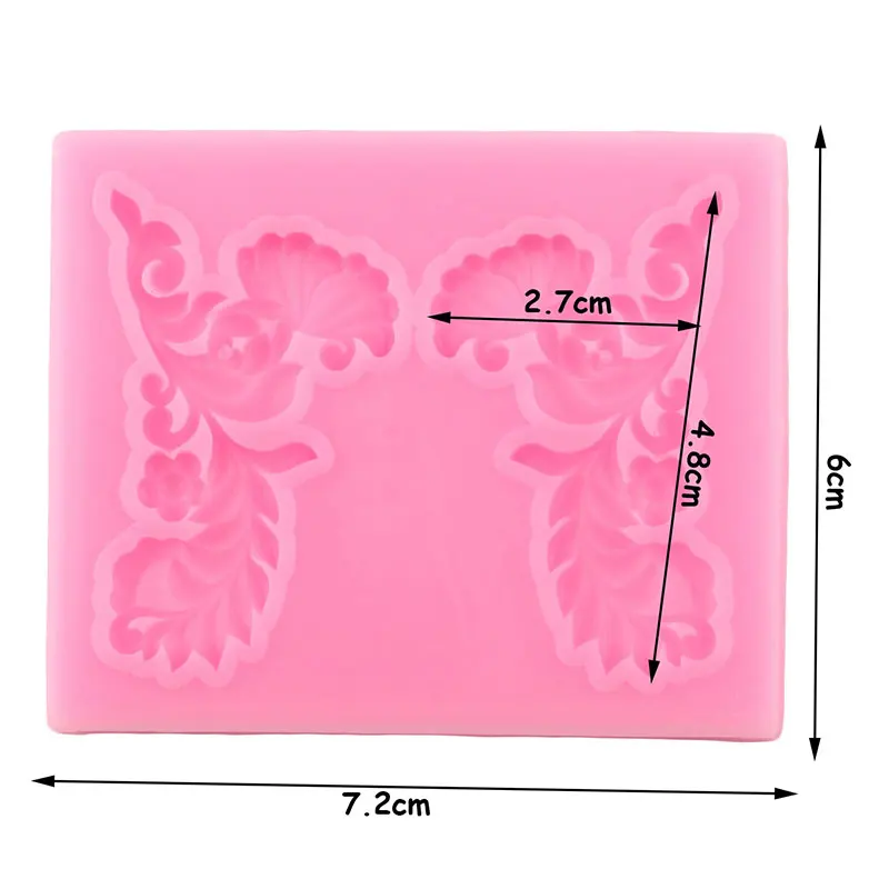 European Baroque Scroll Relief Silicone Mold Cake Border Chocolate Fondant Mould Cake Decorating Tools Candy Clay Resin Molds