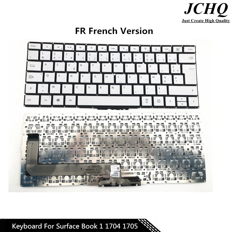 Jchq Original para o Livro de Superfície 1704 1705 Teclado Versão Azerty Francês 13.5 Polegada