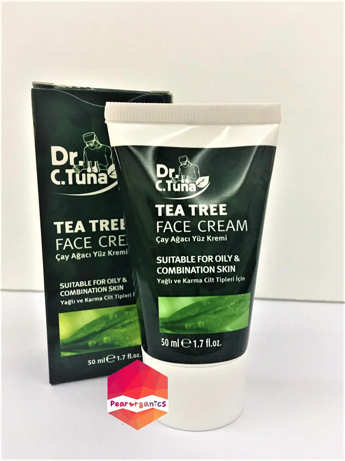 TEA TREE OIL FACE CREAM 50 ML, ACNE-FREE AND SMOOTH SKIN, FOR OILY SKIN, CARE AND REPAIR FARMASİ DR.C.TUNA