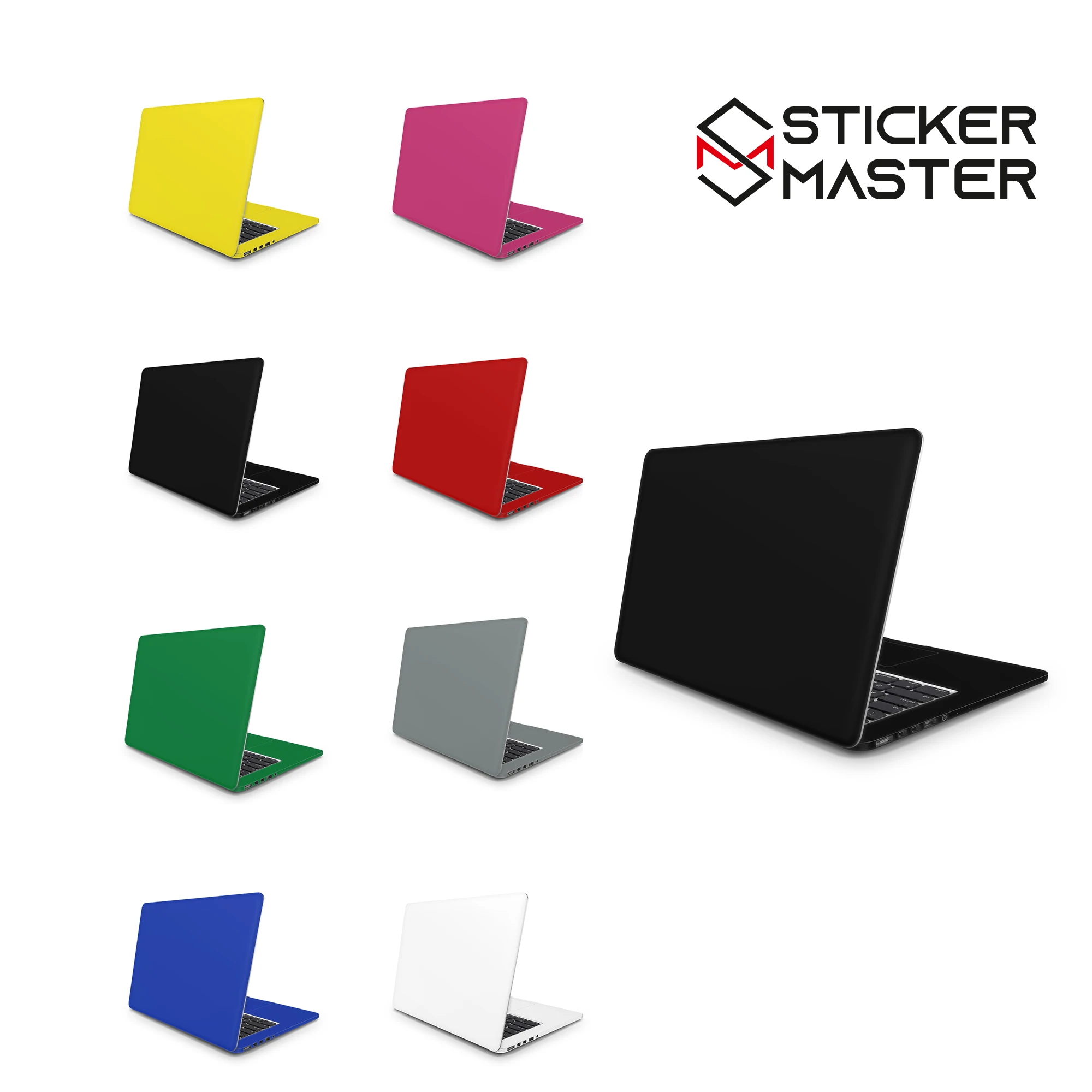 Sticker Master One Color Universal Black White Yellow Gray Red Purple Transparent Sticker Laptop Vinyl Sticker Skin Cover For Pc