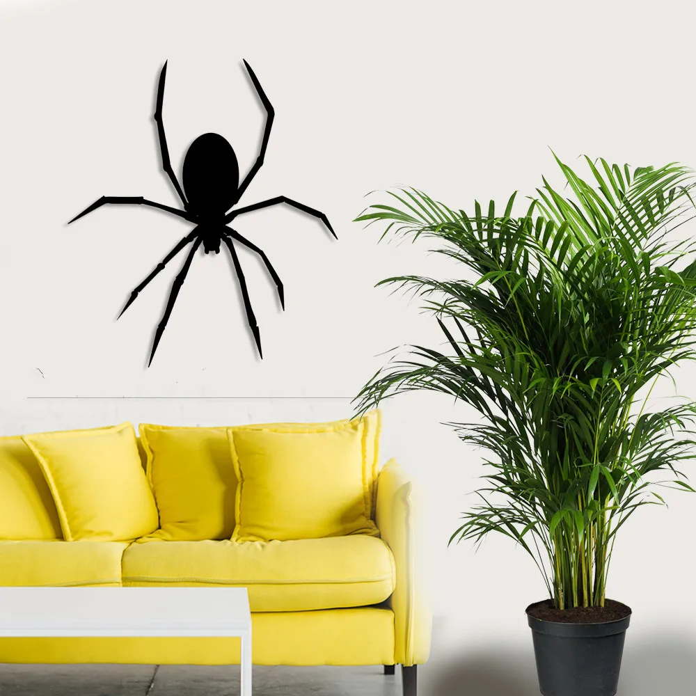 Downward Walking Spider Wall Room Home Accessory Wooden Table 47x50cm