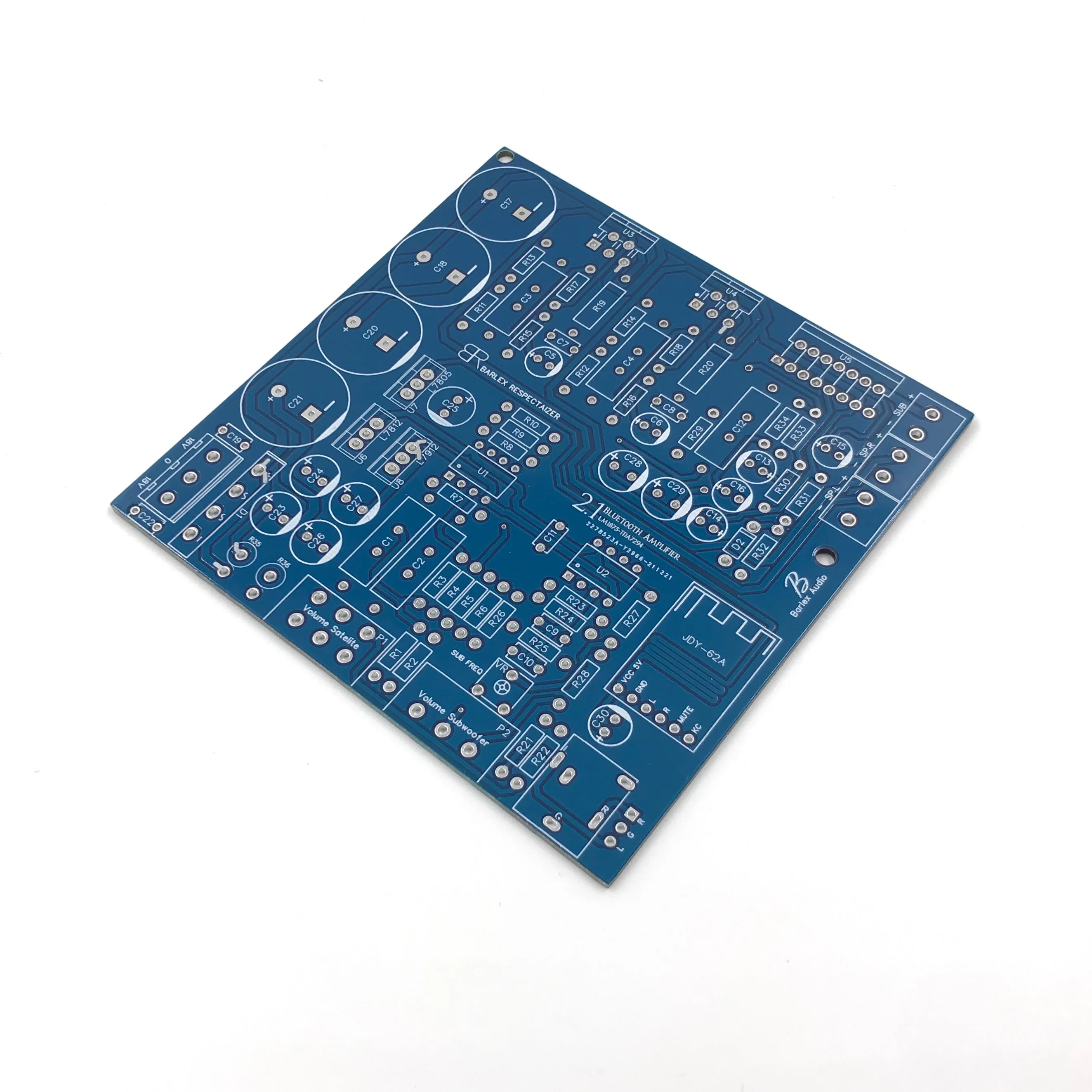 2.1 Channel Bluetooth Amplifier Circuit Board PCB 110W Stereo Sound Power Amp with Subwoofer LM1875 TDA7294 JDY-62A DIY