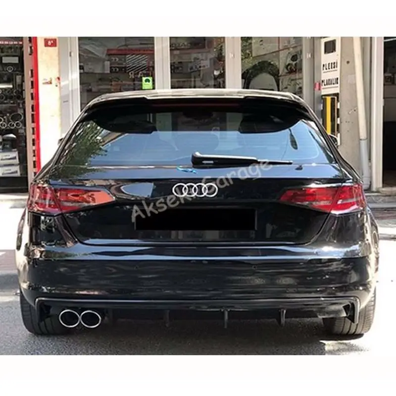 Audi A3 8V Rieger dyfuzor (plastik) do modeli 2012-2016 Auto Styling akcesoria samochodowe tylne zderzak skrzydła klapy opony spojlery