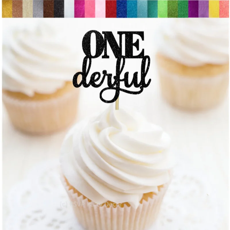 Personalised Onederful Cupcake Toppers, Design Mr Onederful Birthday Party Decorations, Miss One derful Birthday Party Decor