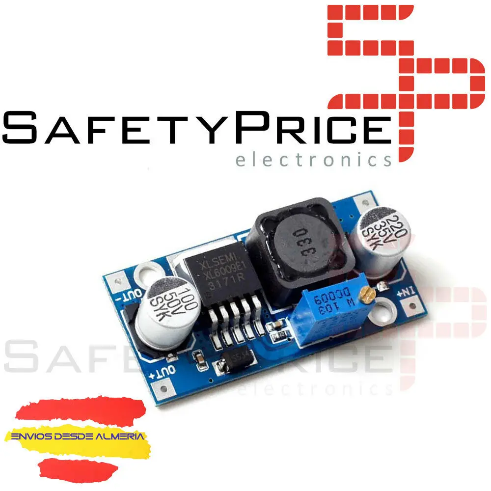 Convertidor DC Alimentador Regulable XL6009 STEPUP hasta 35V Modulo Arduino